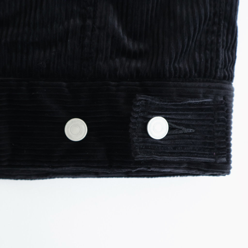 PUFFED MANDARIN COLLAR WORK JACKET #BLACK [A25C13BL01C]