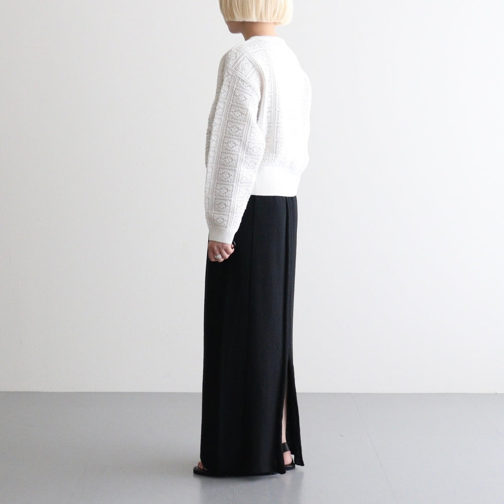 GRASSY LACE CREW NECK #WHITE [BN-26SL-028]