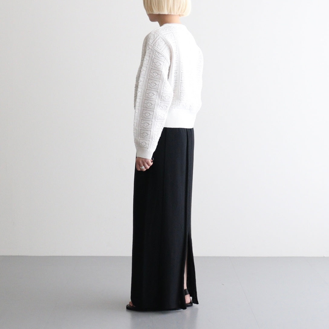 GRASSY LACE CREW NECK #WHITE [BN-26SL-028]