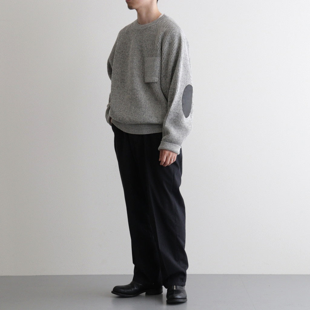 BLENDED KEMPI CREW-NECK SWEATER #PEWTER [252OJ-KN01]