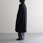 Classic Wool Balmacaan Coat #BlackNavy [BHS25F009]