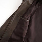 SHEEP AVIATOR LEATHER JACKET #052 DARK BROWN [17062 25023]