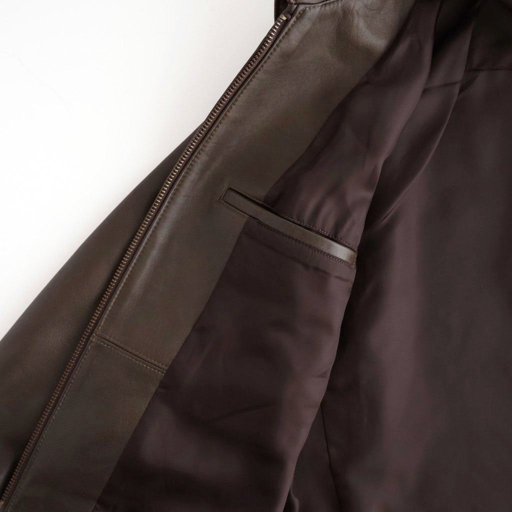 SHEEP AVIATOR LEATHER JACKET #052 DARK BROWN [17062 25023]