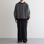 RAGLAN CREW NECK #BLACK×IVORY [M25C15CS02C]