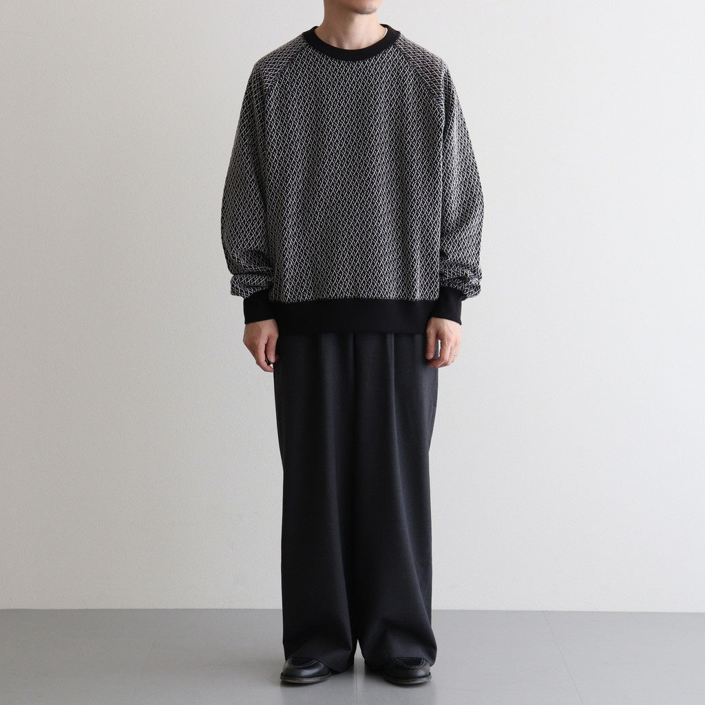 RAGLAN CREW NECK #BLACK×IVORY [M25C15CS02C]