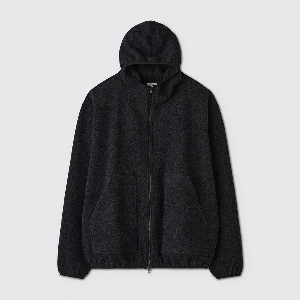 HOODED FLEECE JACKET #CHARCOAL [PMAU-CL03]