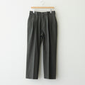 CLASSIC FIT DOUBLE PLEATED TROUSERS #DARK OLIVE [A25A05PT01C]