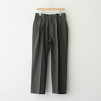CLASSIC FIT DOUBLE PLEATED TROUSERS #DARK OLIVE [A25A05PT01C]
