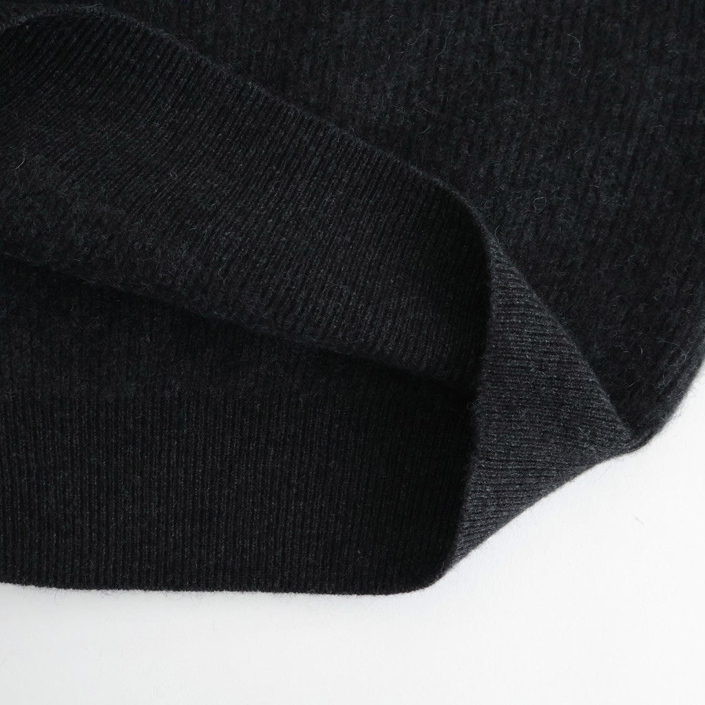 CASHMERE FOX CREW NECK #CHARCOAL [BN-25FM-053]