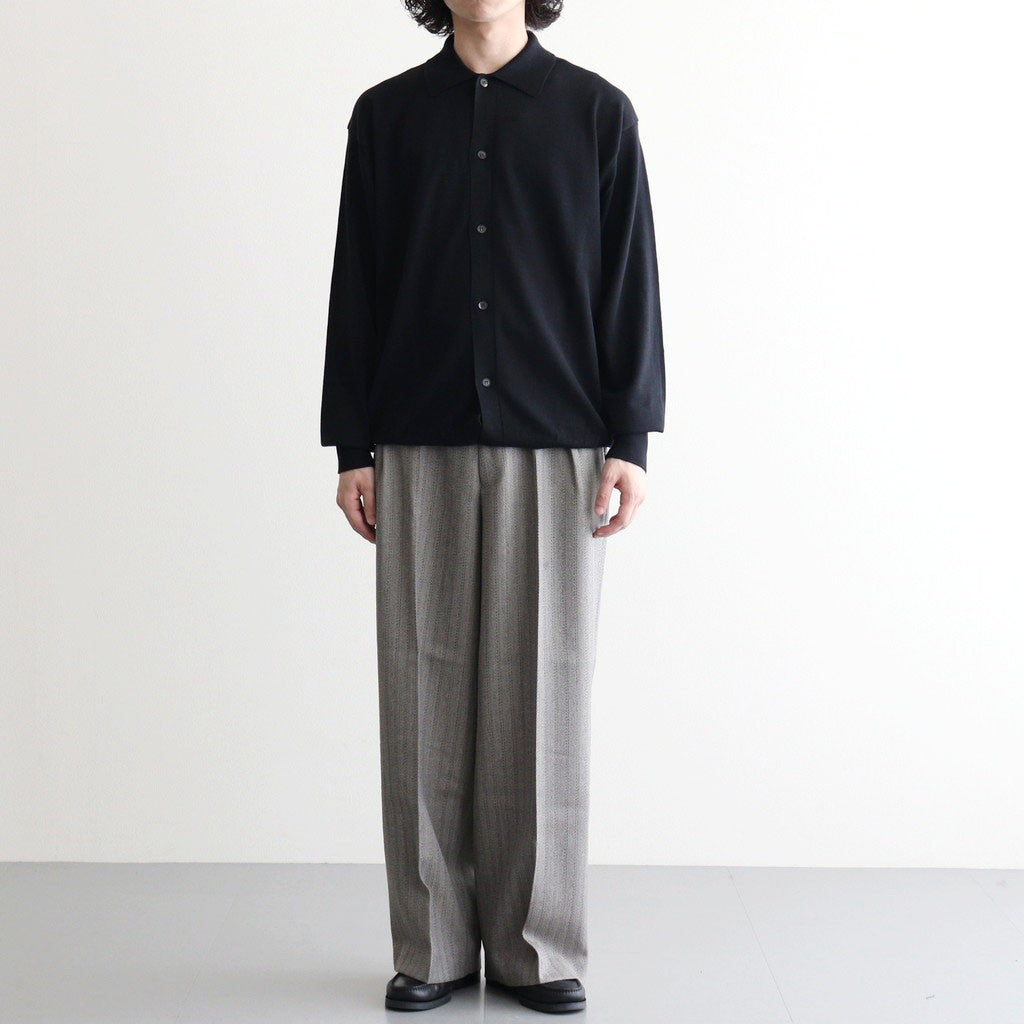 BABY WOOL POLO CARDIGAN #BLACK [BN-26FM-040]