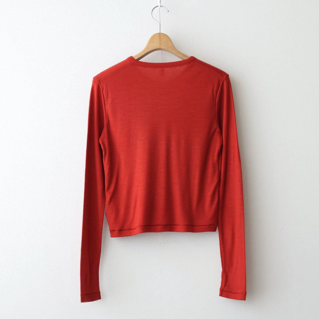 Wool Rib Cardigan #DarkRed [BHSW24F13F26]
