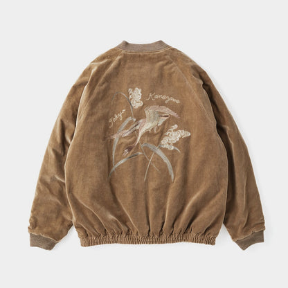 FADED VELVET SOUVENIR JACKET #DUNE [242OJ-JK15]