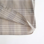OPEN COLLAR S/S SHIRT #SAGE CHECK [M26A18SH02B]