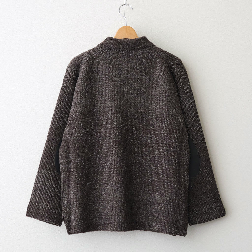 BLENDED KEMPI WOOL RAPEL CARDY #BARK [252OJ-KN03]