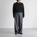 CASHMERE FOX POLO CARDIGAN #CHARCOAL [BN-25FL-044]