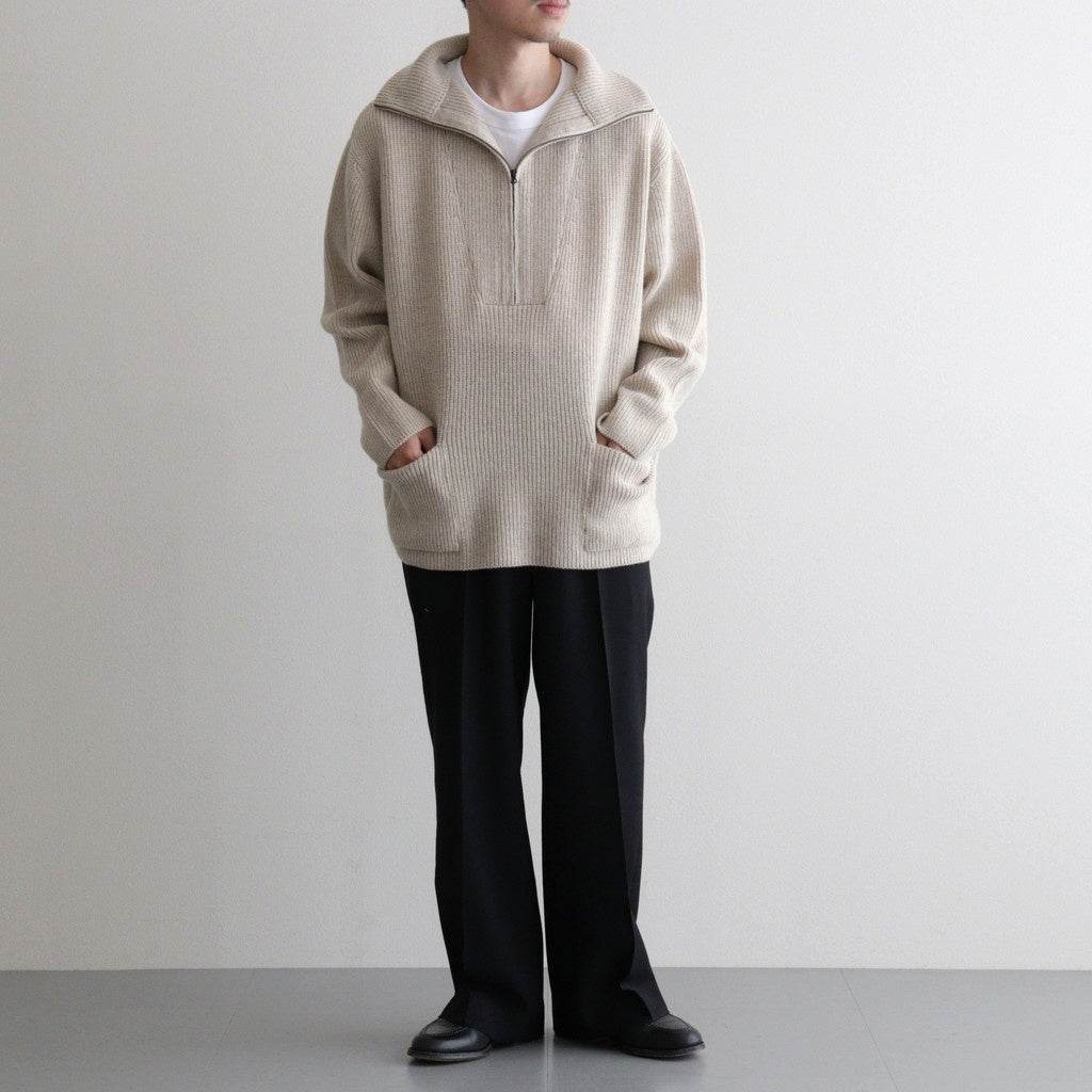 Yak×Ca/Wool Half Zip #White Mix [NEP-AW2524W] - Diffusion 三重県