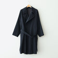 羊毛華達呢風衣 #黑色/海軍藍 [BHS25F006]
