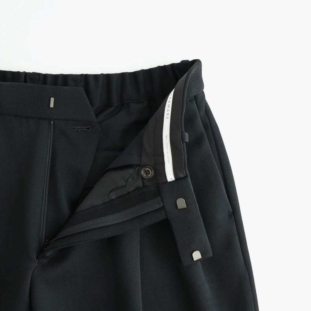DOUBLE PLEATED SEMI EASY TROUSERS #BLACK [A26C15PT01C]