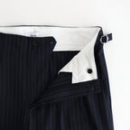 TWO TUCK MILITARY TROUSERS #NAVY STRIPE [M25C07PT01C]