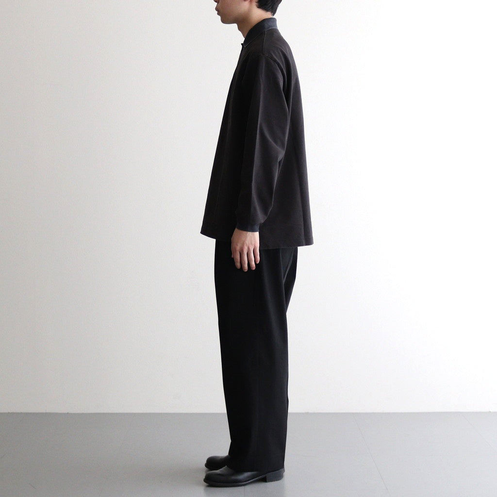 TWO BUTTON POLO L/S TEE #INK BLACK [M25A15CS01C]