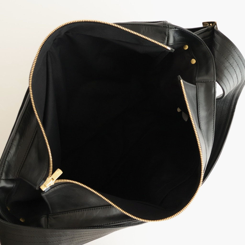 NEW NEWSPAPER BAG M #BLACK [BG-41-C-COW-5] - Diffusion 三重県