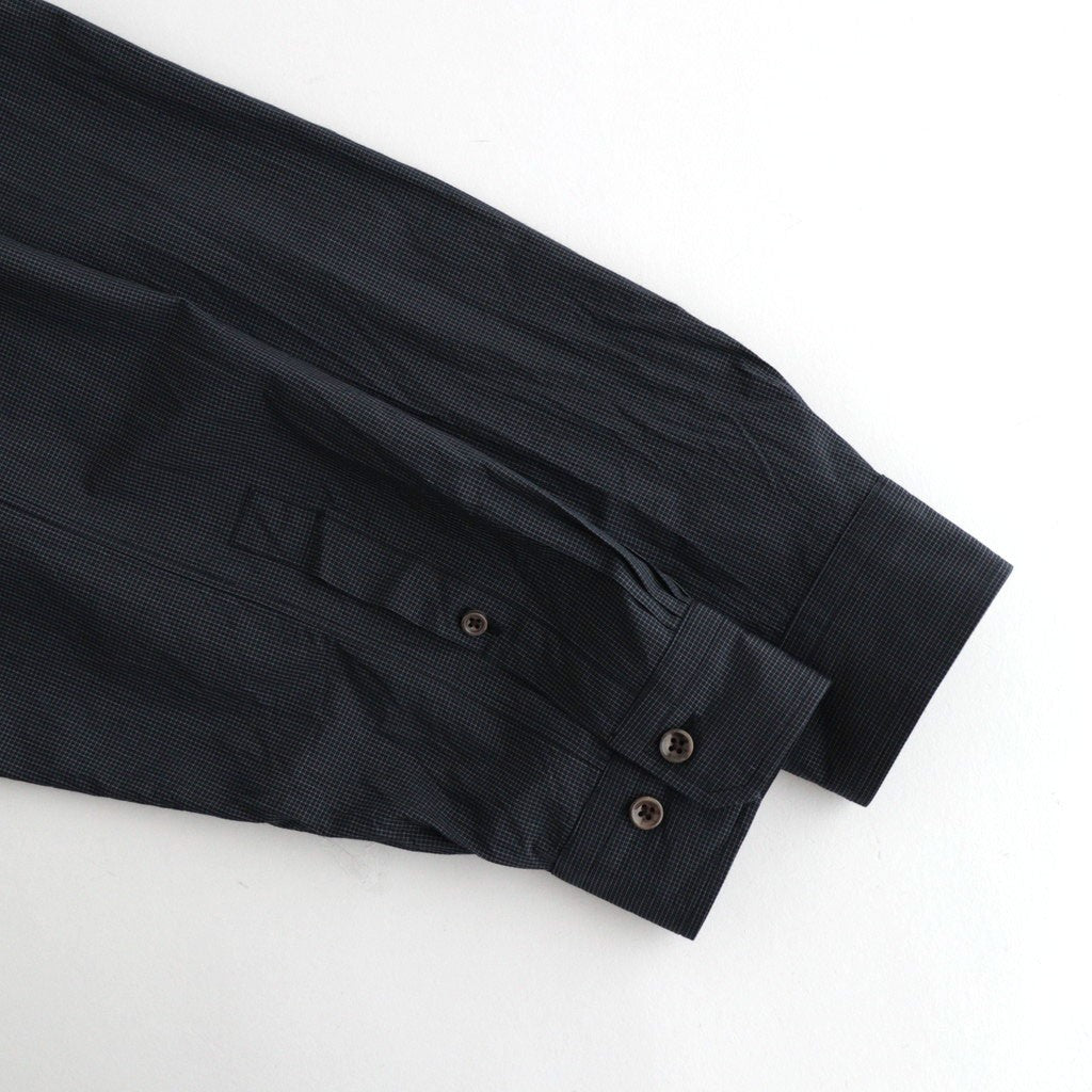 Cottton Silk Check Standard Shirt #Black Check [NEP-SS2645]