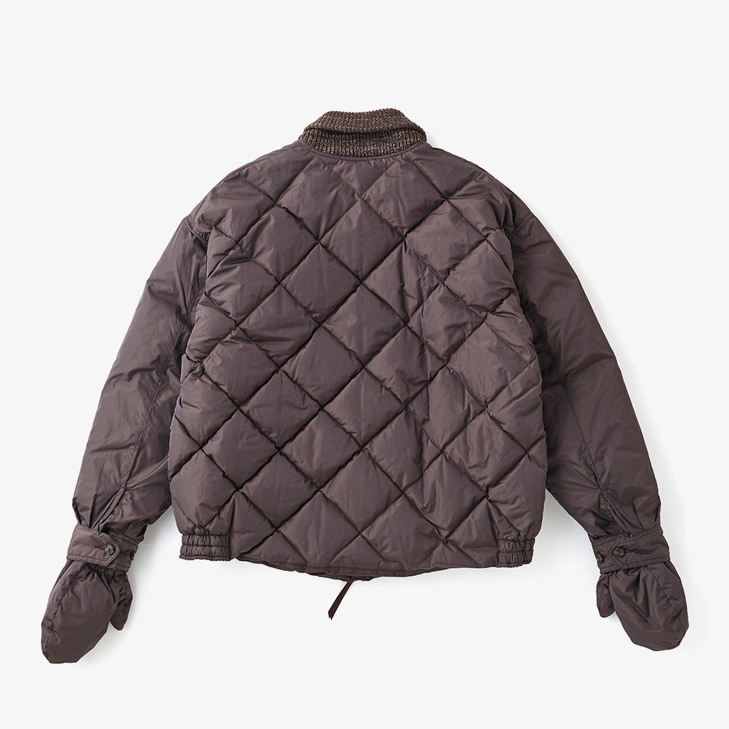 HIGH-COUNT SILK MITTEN PUFF JACKET #WHISKY [252OJ-JK13]