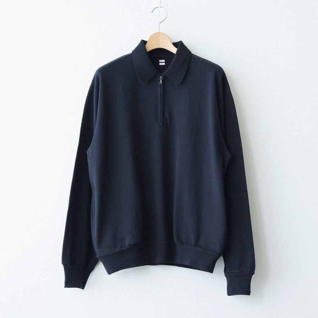 Co/Silk Nep Harf-Zip P/O #Black [BHS25S037S26]