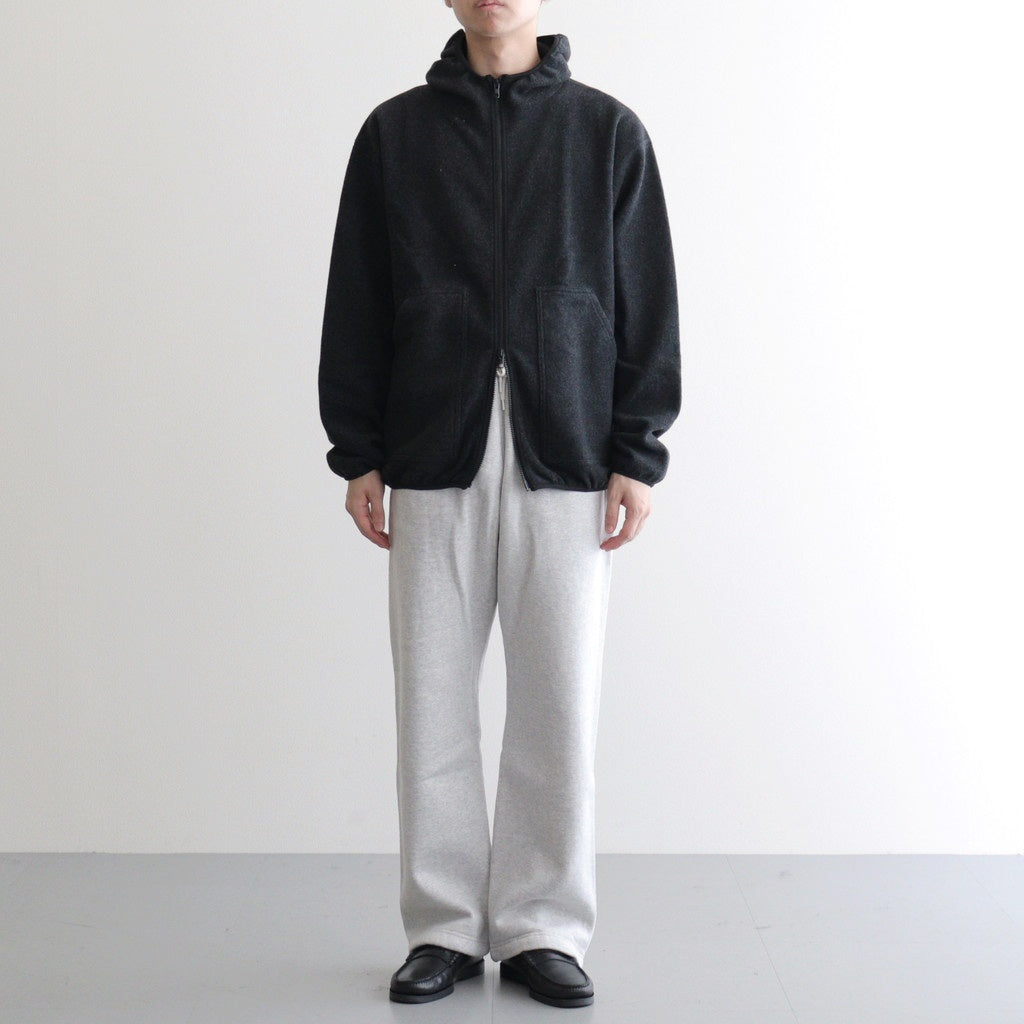 HOODED FLEECE JACKET #CHARCOAL [PMAU-CL03]