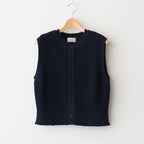 Cotton Snarl Yarn Knit Vest #NAVY [NEP-SS2533W]