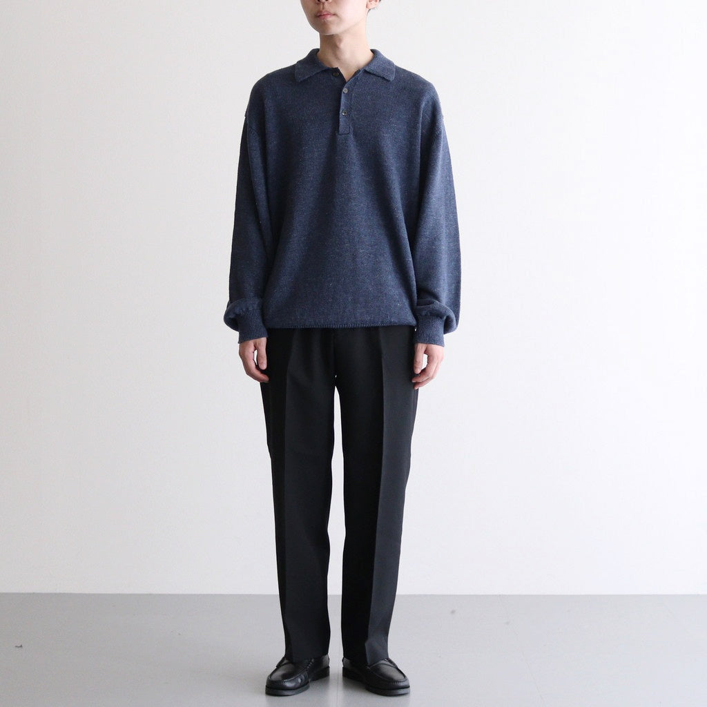 FLAT TAPERED TROUSERS #BLACK [A25C06PT01C]