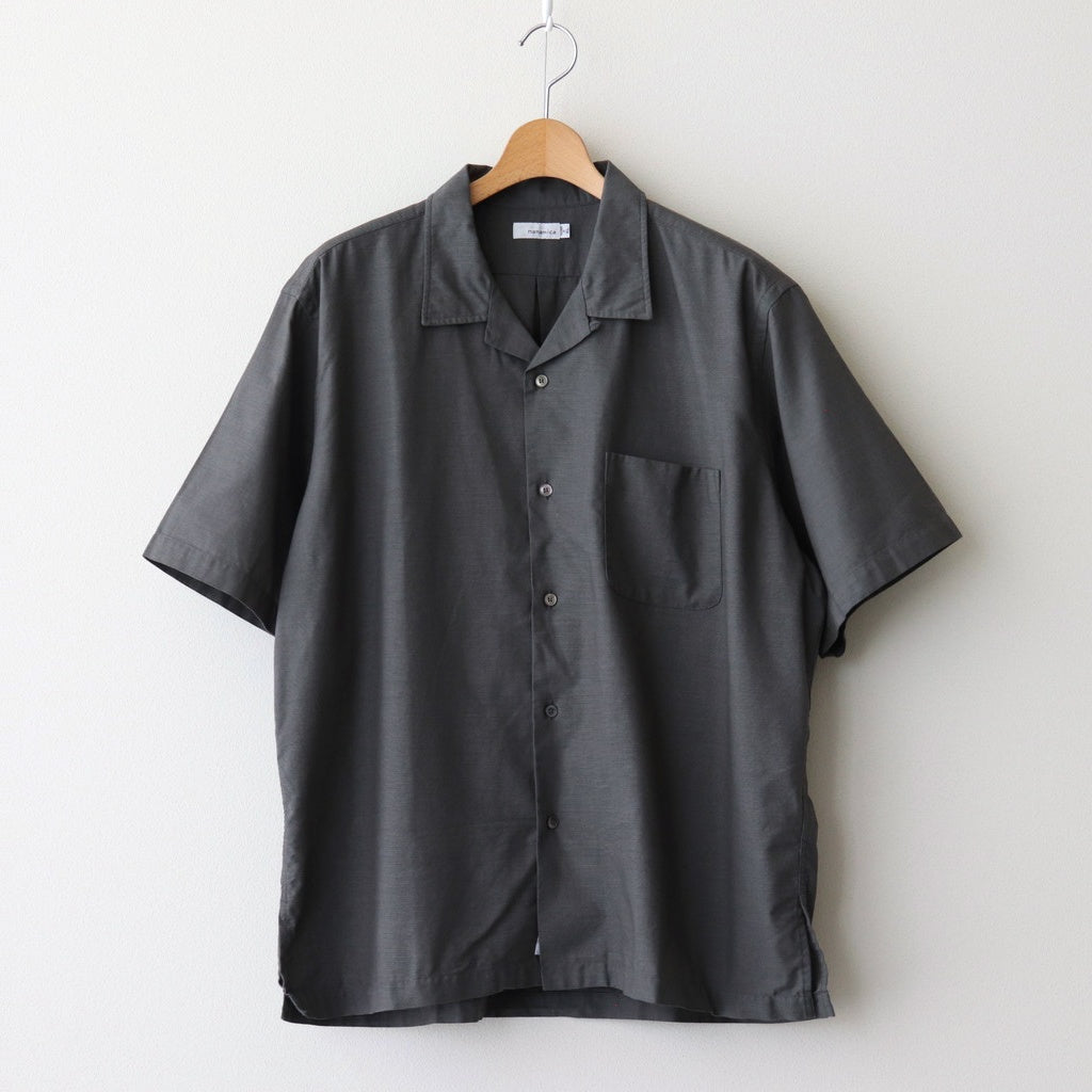 Open Collar Panama S/S Shirt #Gray [S25SG119]