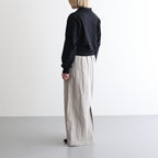 Co/Silk Nep Harf-Zip Shirt #Black [BHS25S037]