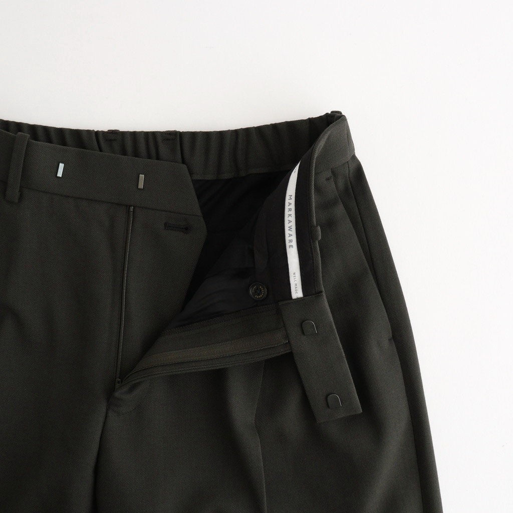 DOUBLE PLEATED SEMI EASY TROUSERS #DARK SAGE [A26C07PT02C]