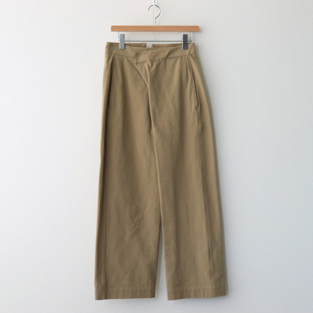 COTTON CHINO TUCK TR #KHAKI [16832 40039]