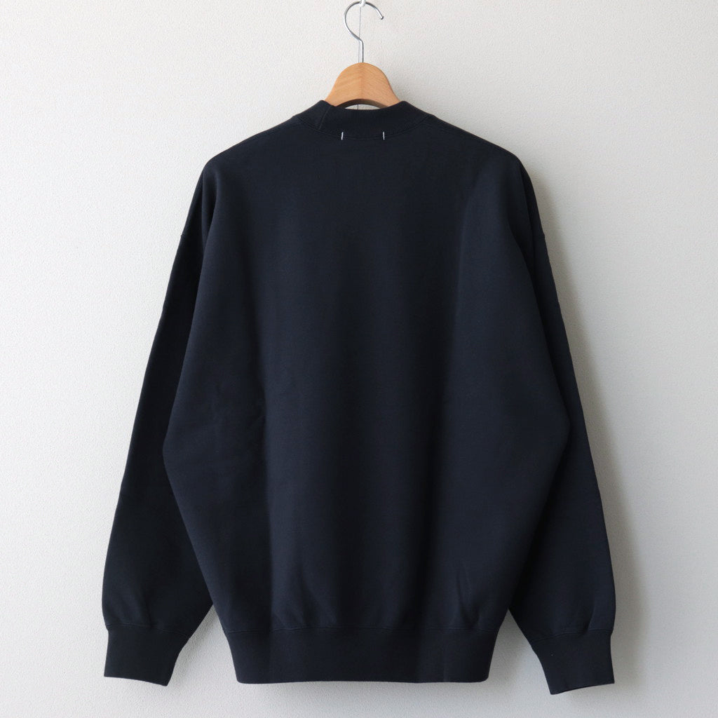 ORGANIC COTTON BLEND HEAVY WEIGHT FLEECE CREW NECK #NAVY [17031 66306]