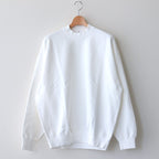 ORGANIC COTTON BLEND HEAVY WEIGHT FLEECE CREW NECK #WHITE [17031 66306]