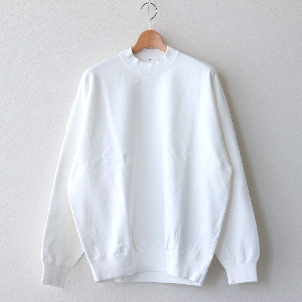 ORGANIC COTTON BLEND HEAVY WEIGHT FLEECE CREW NECK #WHITE [17031 66306]