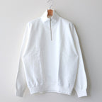 ORGANIC COTTON BLEND HEAVY WEIGHT FLEECE HALF ZIP #WHITE [17032 66326]