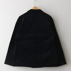 CORDUROY DOUBLE-BREASTED JACKET #GRAYISH NAVY [PMAQ-SJ04]