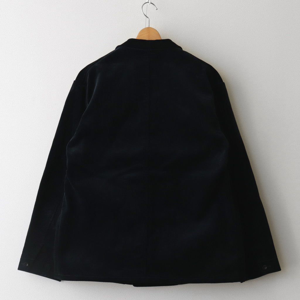 CORDUROY DOUBLE-BREASTED JACKET #GRAYISH NAVY [PMAQ-SJ04]