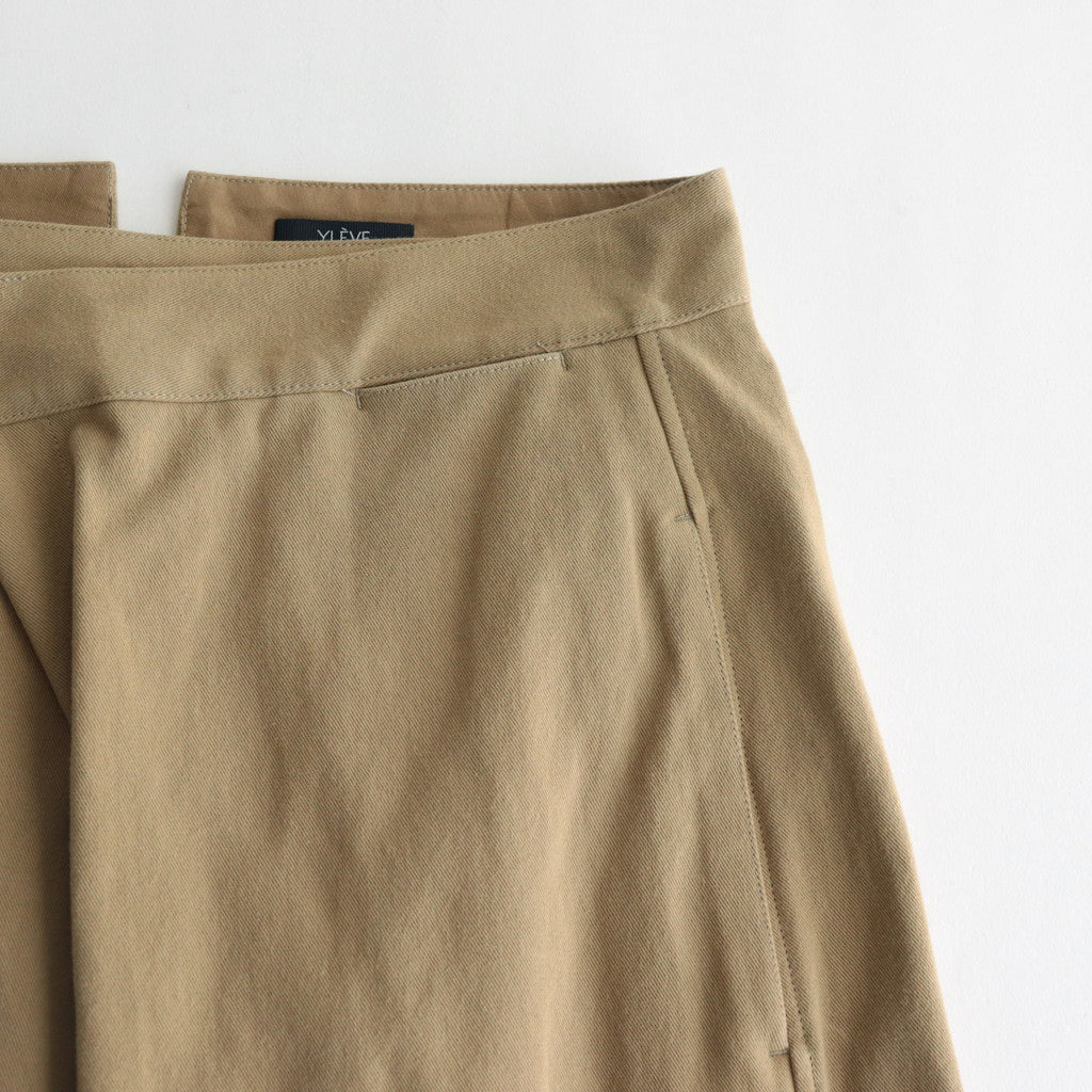 COTTON CHINO TUCK TR #KHAKI [16832 40039]
