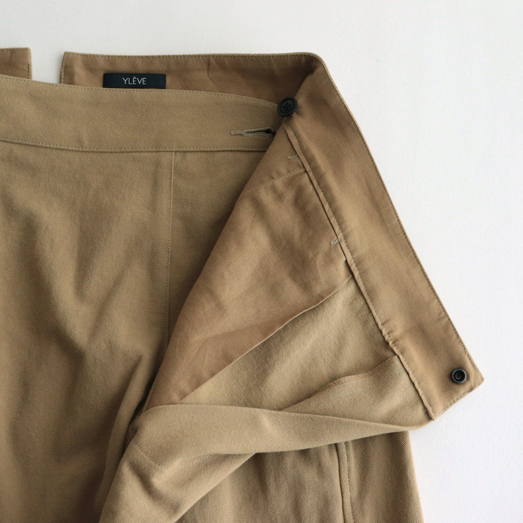 COTTON CHINO TUCK TR #KHAKI [16832 40039]