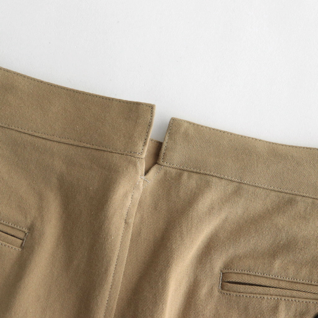 COTTON CHINO TUCK TR #KHAKI [16832 40039]