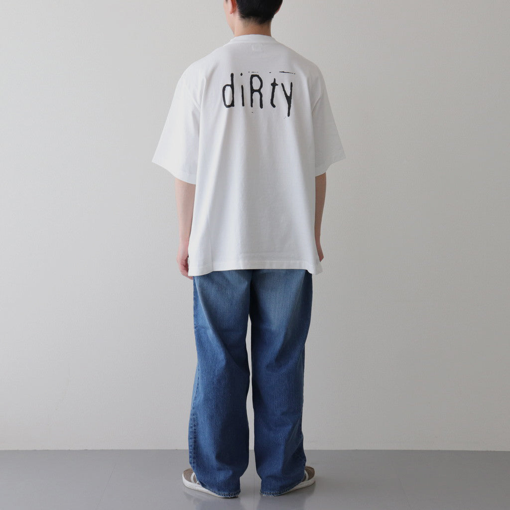 diRty Print Tee WIDE #White [bROOTS24S34SONIC7] – Diffusion
