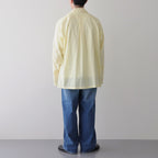 ORGANIC PERU PIMA COTTON LOAN OPEN COLLAR SHIRT #YELLOW [A24A-18SH03C]