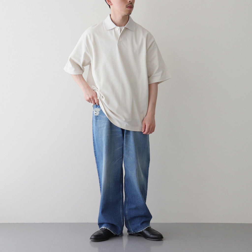 LOOSE STRAIGHT FIT JEANS #BLEACHED [M24B-10PT02C]