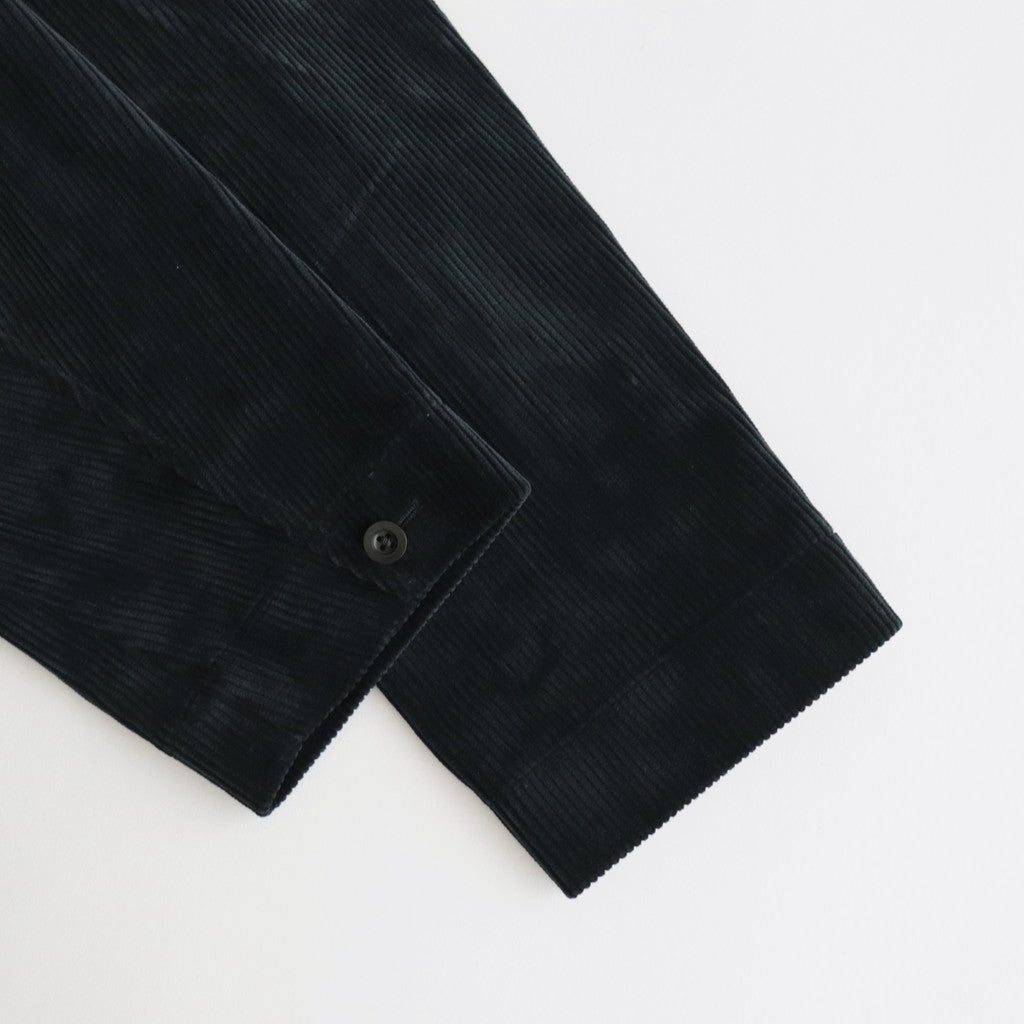 CORDUROY DOUBLE-BREASTED JACKET #GRAYISH NAVY [PMAQ-SJ04]