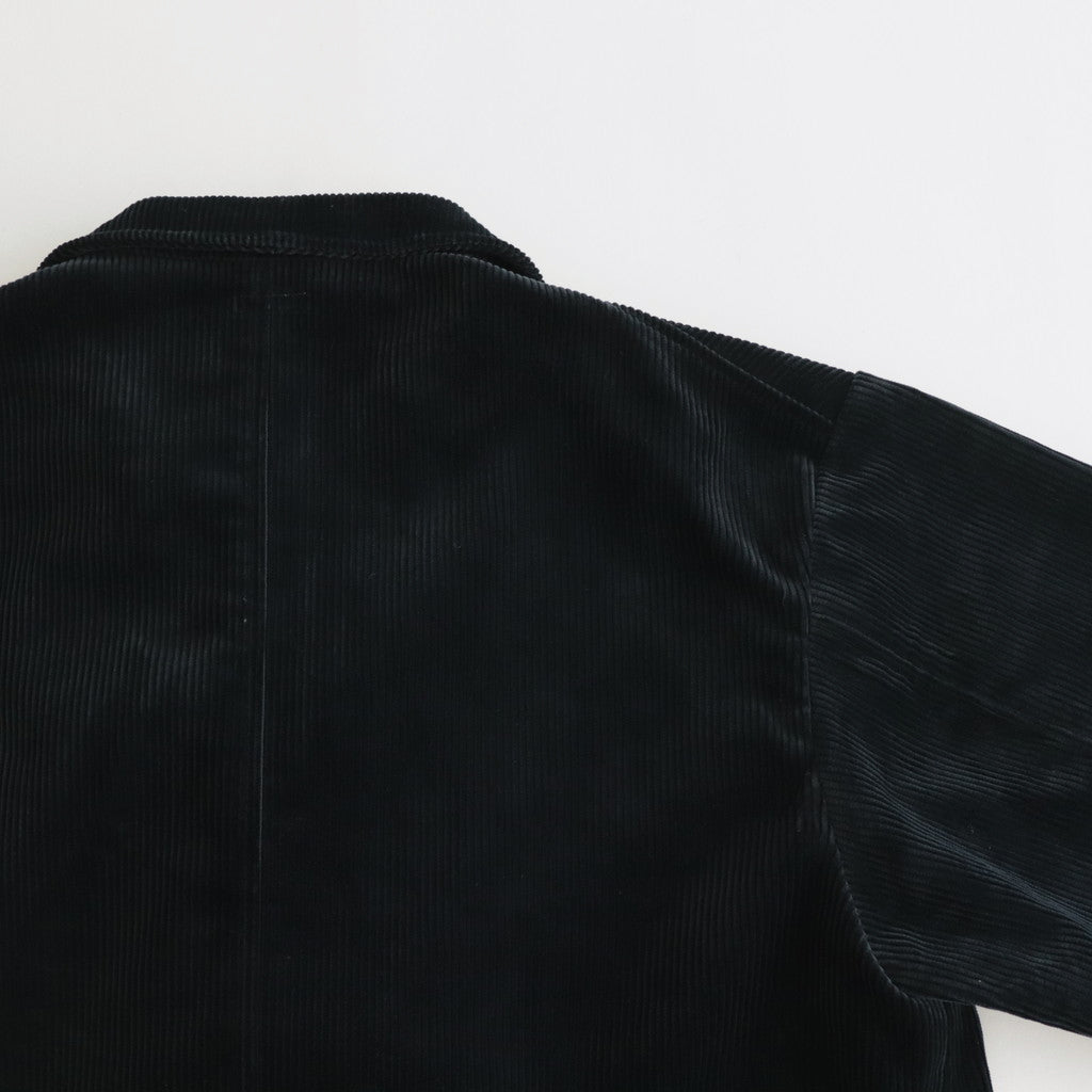 CORDUROY DOUBLE-BREASTED JACKET #GRAYISH NAVY [PMAQ-SJ04]