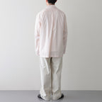 ORGANIC PERU PIMA COTTON LOAN OPEN COLLAR SHIRT #PINK [A24A-18SH03C]